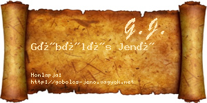 Göbölös Jenő névjegykártya