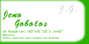 jeno gobolos business card